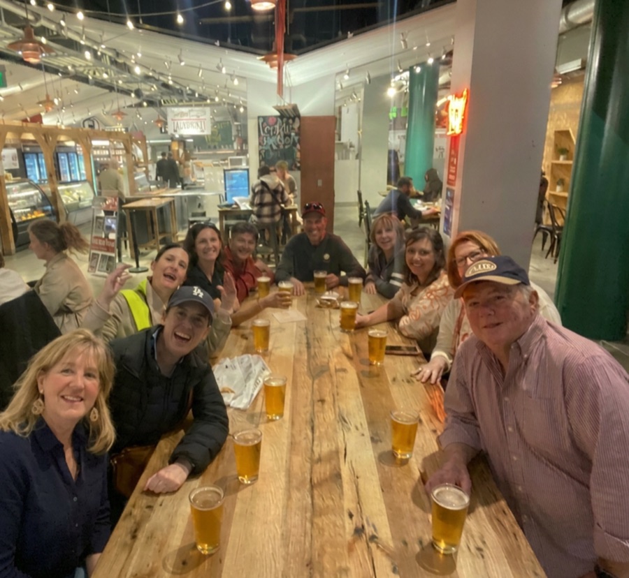 Guests sharing a round of beers together on the Drinking and Tavern History Tour